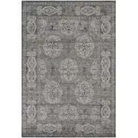 Photo of Gray and Brown Medallion Power Loom Area Rug