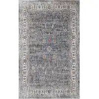 Photo of Gray and Brown Oriental Power Loom Area Rug