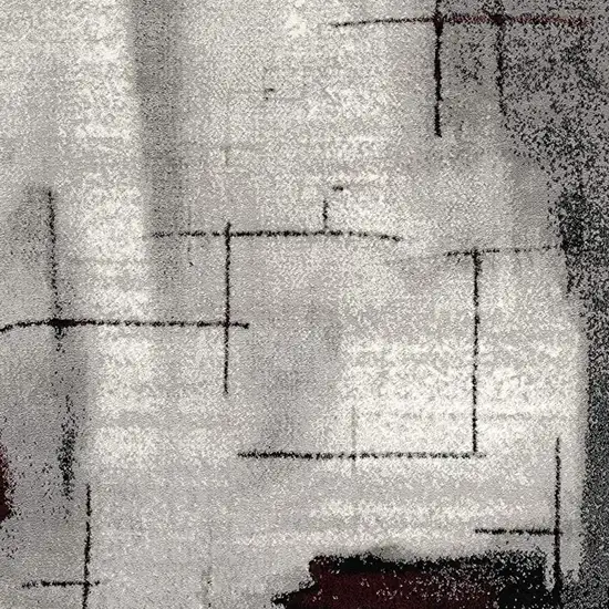 Gray Abstract Dhurrie Area Rug Photo 3