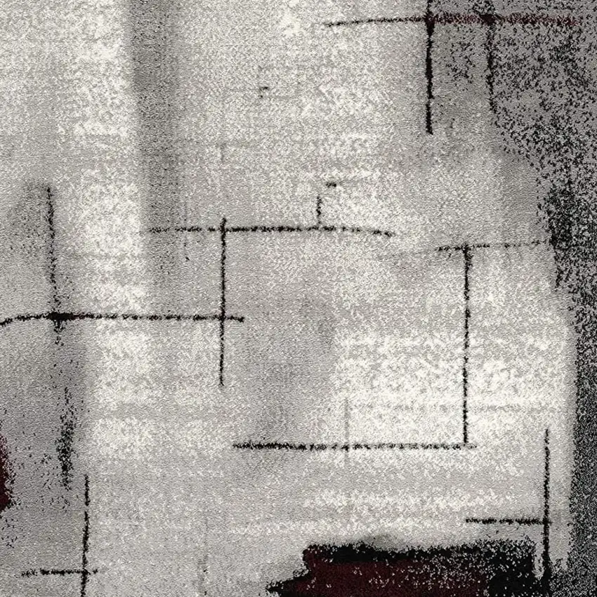 Gray Abstract Dhurrie Area Rug Photo 3