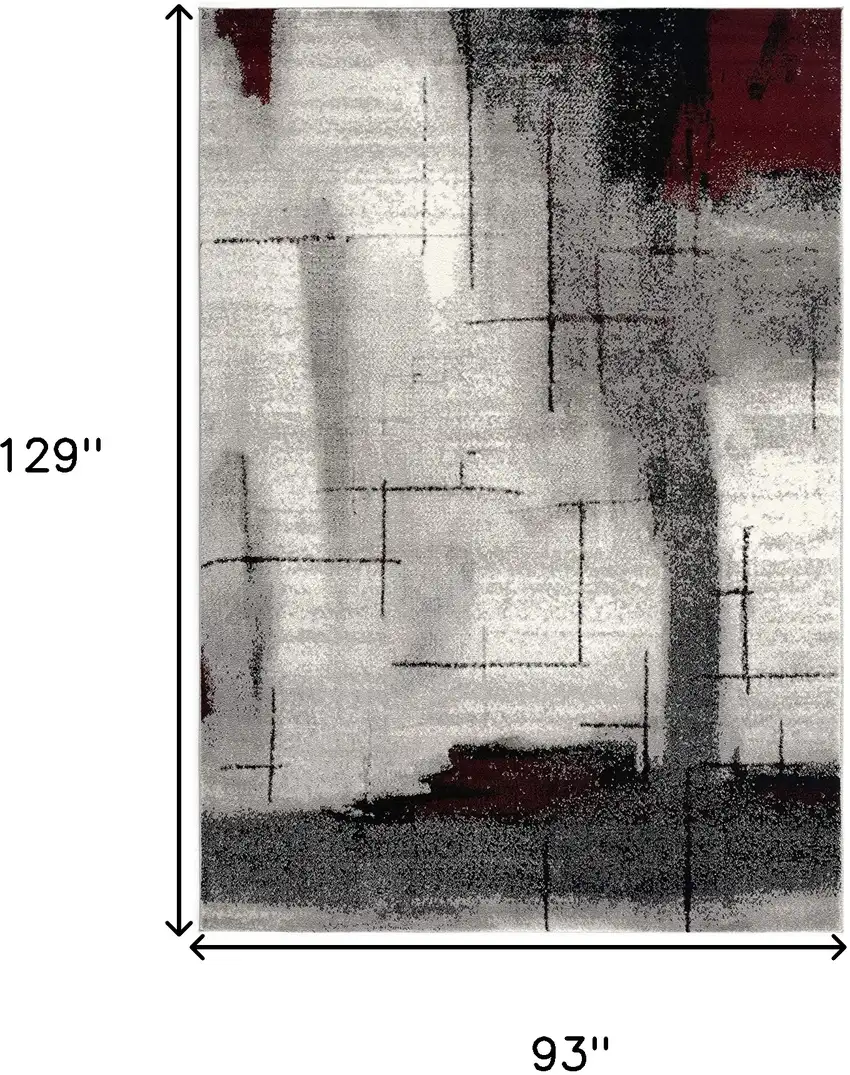 Gray Abstract Dhurrie Area Rug Photo 3