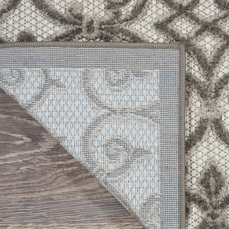 Gray and Charcoal Indoor Outdoor Area Rug Photo 1