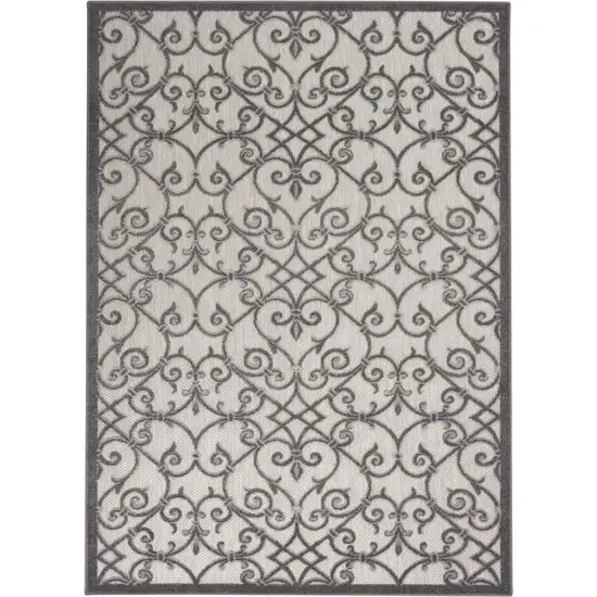 Gray and Charcoal Indoor Outdoor Area Rug Photo 1