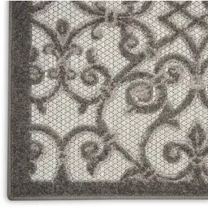 Photo of Gray and Charcoal Indoor Outdoor Runner Rug