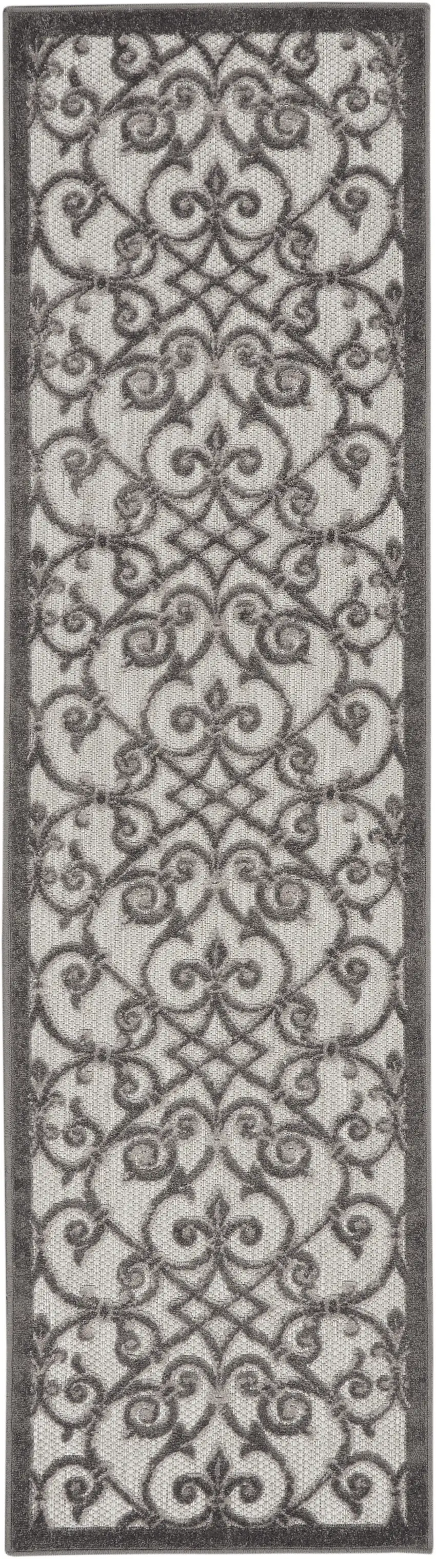 6' Gray Indoor Outdoor Area Rug Photo 3