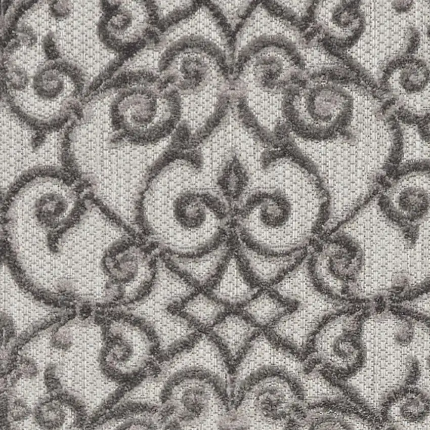 6' Gray Indoor Outdoor Area Rug Photo 9