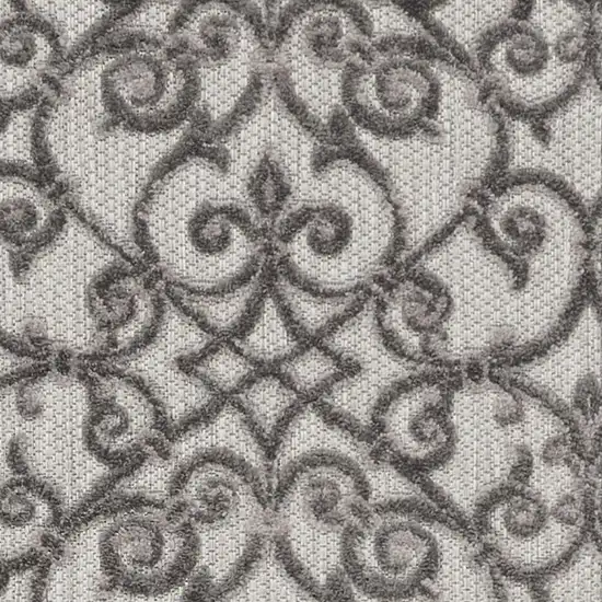 8' Gray Indoor Outdoor Area Rug Photo 5