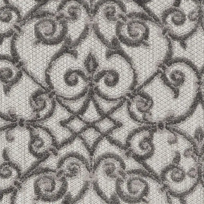 8' Gray Indoor Outdoor Area Rug Photo 5