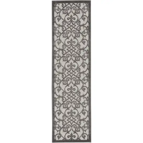 10' Gray Indoor Outdoor Area Rug Photo 3