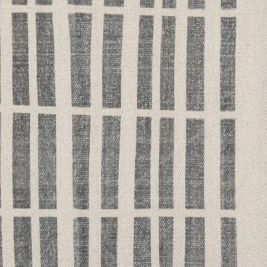 Gray and Cream Broken Stripes Scatter Rug Photo 2