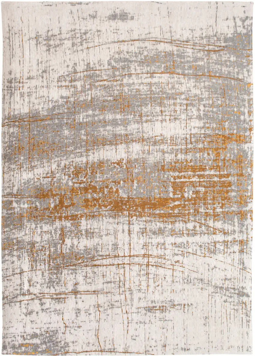 Gray and Gold Abstract Non Skid Area Rug Photo 2