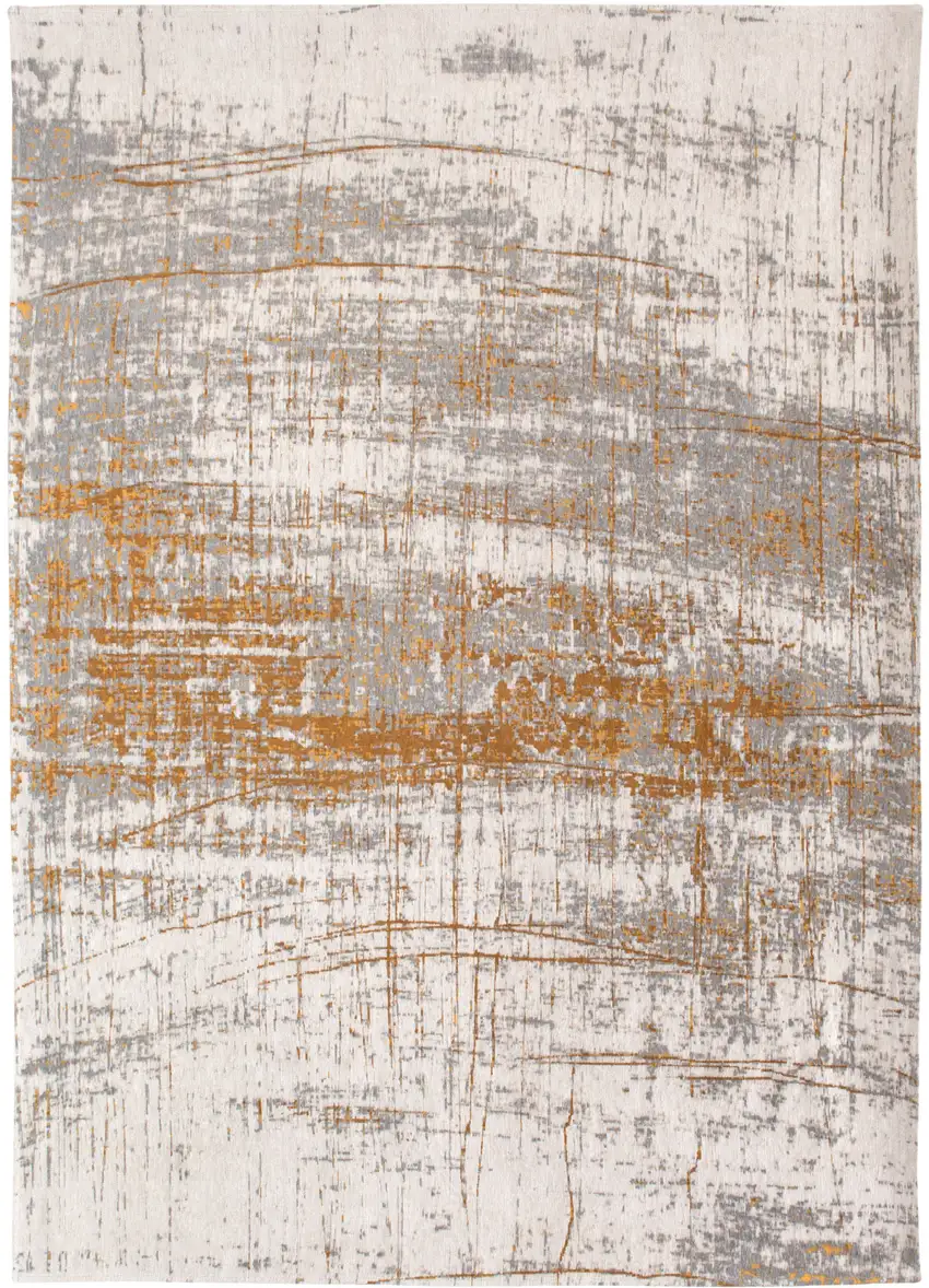 Gray and Gold Abstract Non Skid Area Rug Photo 5