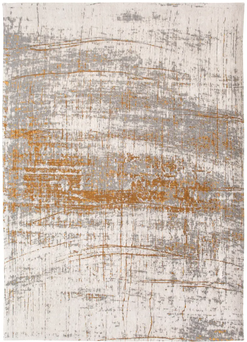 Gray and Gold Abstract Non Skid Area Rug Photo 5
