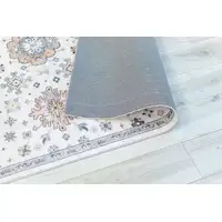 Photo of Gray and Gold Floral Area Rug