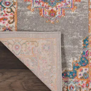 Photo of Gray and Gold Medallion Area Rug