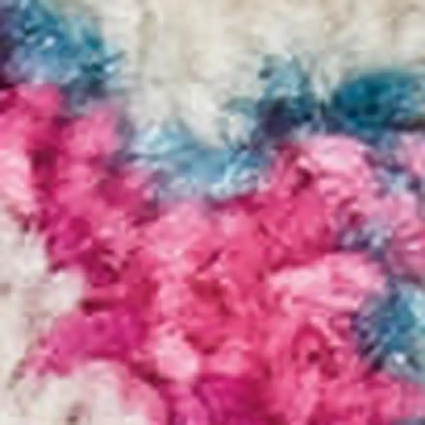 6' Gray And Gold Medallion Distressed Runner Rug Photo 1