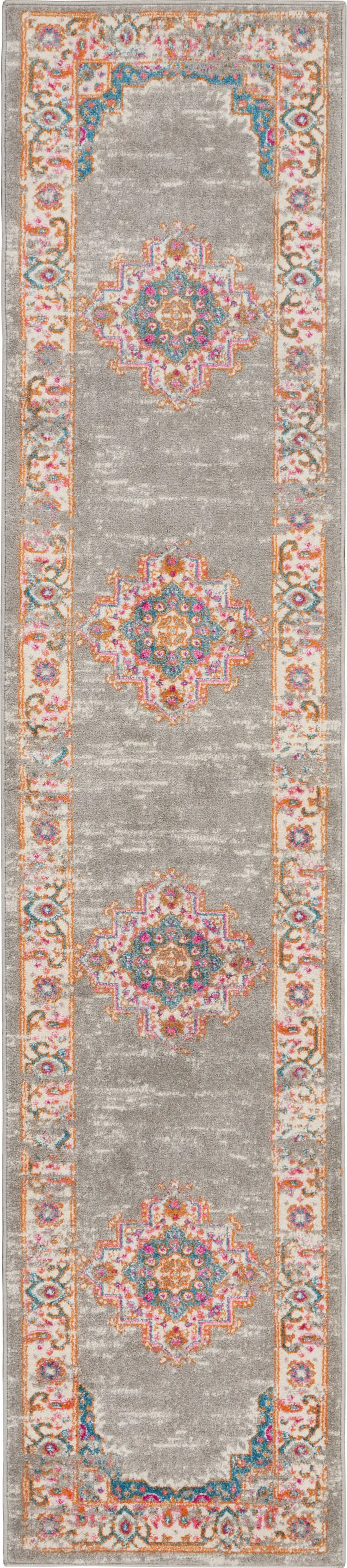 6' Gray Power Loom Runner Rug Photo 8