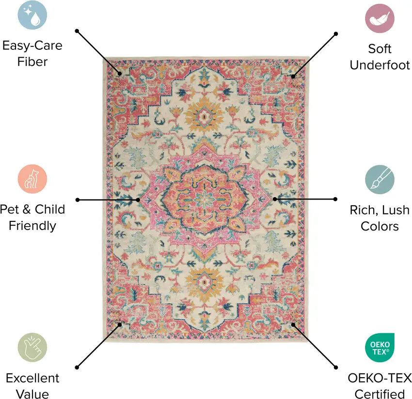 Gray And Gold Medallion Distressed Area Rug Photo 6