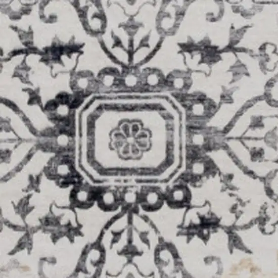 Gray and Gold Oriental Area Rug Photo 3