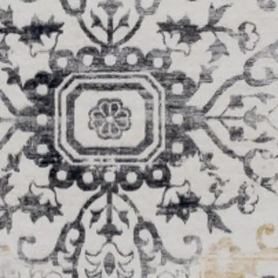 Gray and Gold Oriental Area Rug Photo 3