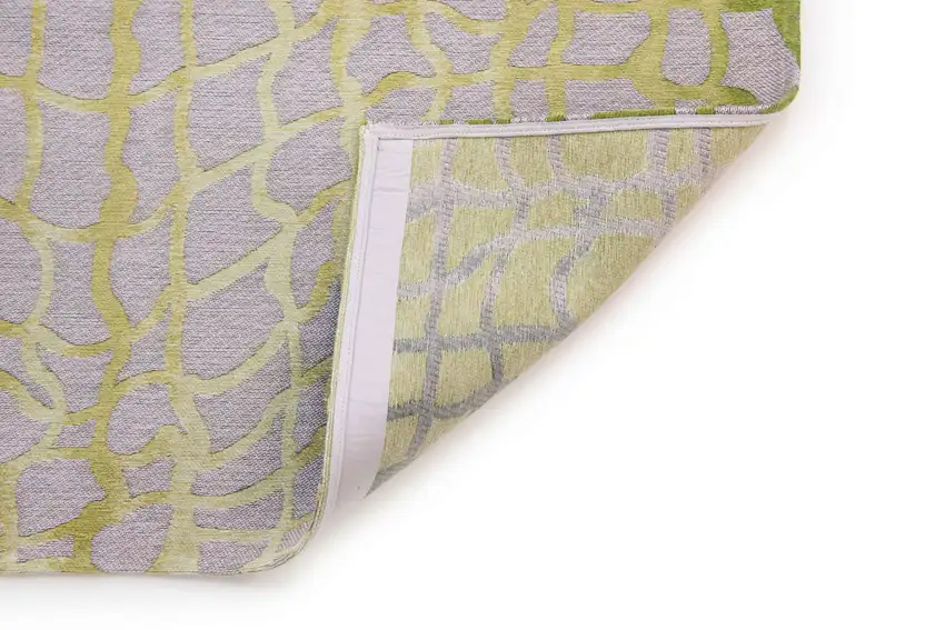 Gray and Green Abstract Non Skid Area Rug Photo 4