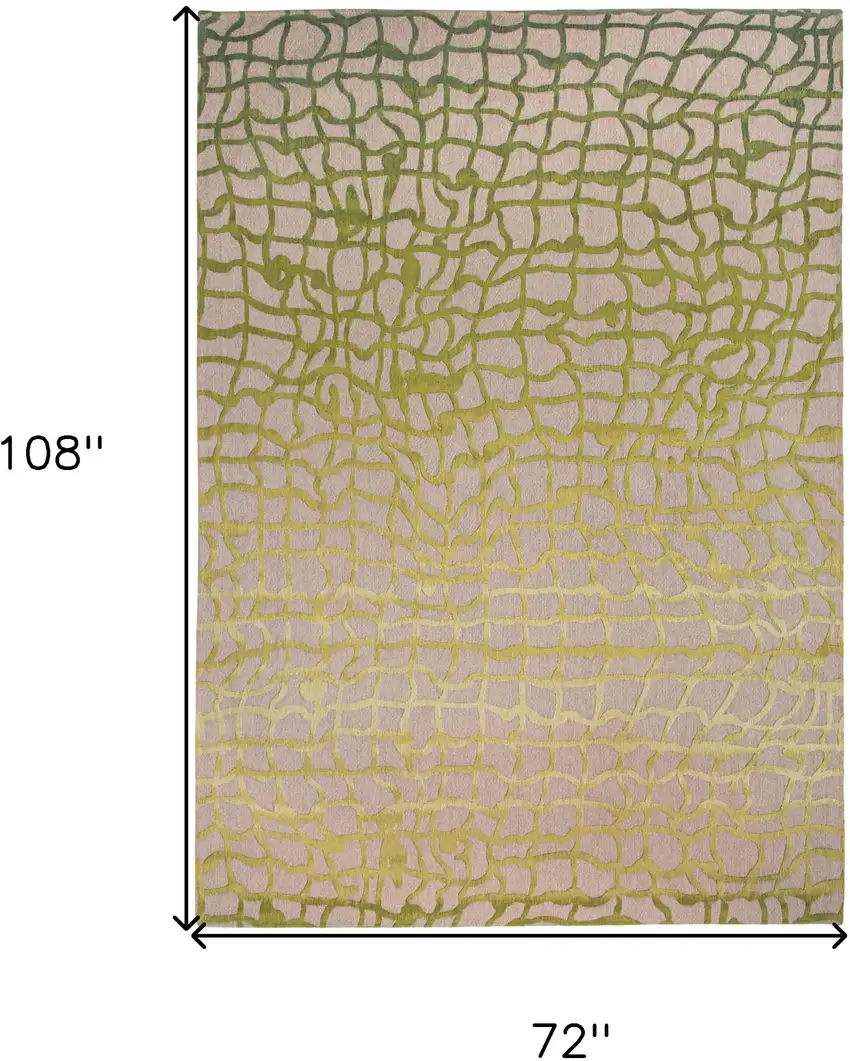 Gray and Green Abstract Non Skid Area Rug Photo 3