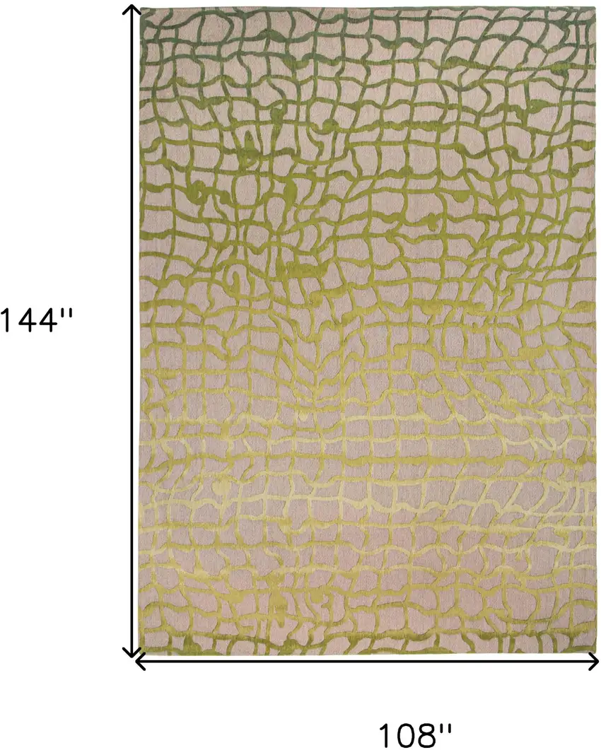 Gray and Green Abstract Non Skid Area Rug Photo 3