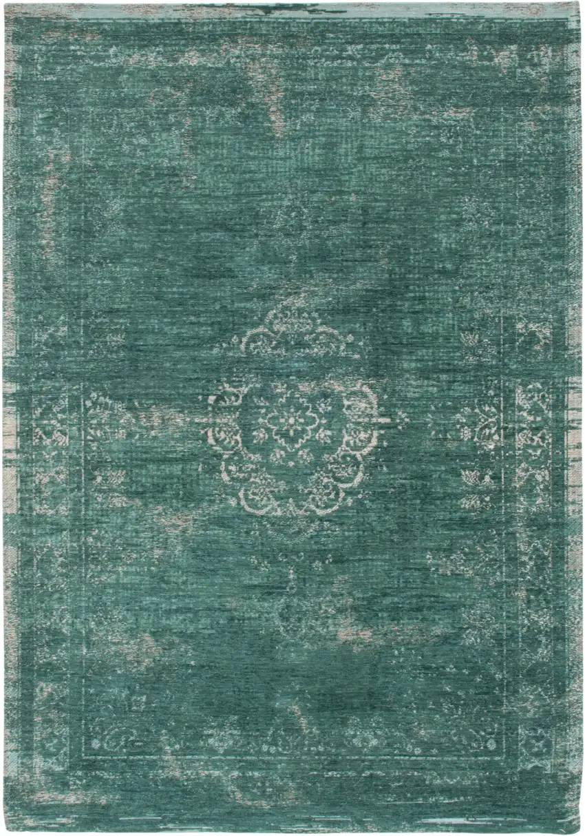 Gray and Green Medallion Non Skid Area Rug Photo 2