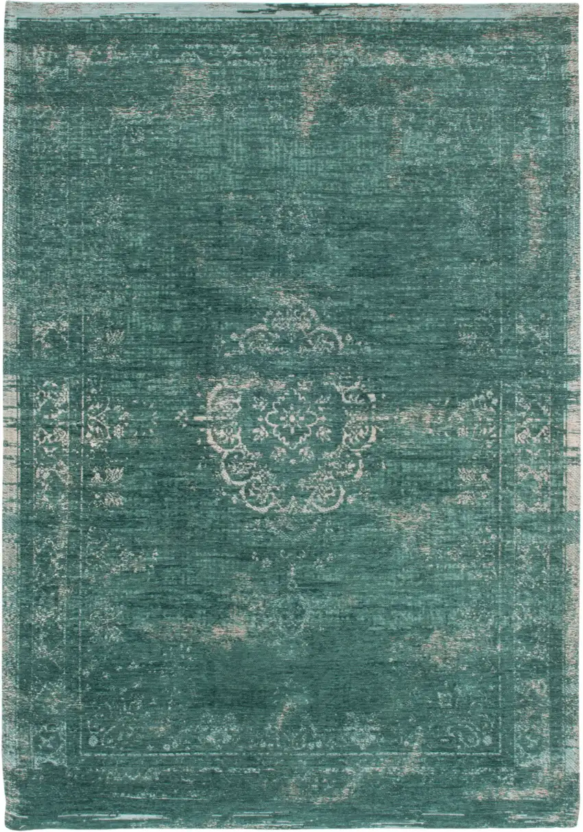 Gray and Green Medallion Non Skid Area Rug Photo 6