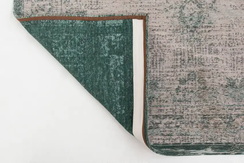Gray and Green Medallion Non Skid Area Rug Photo 5