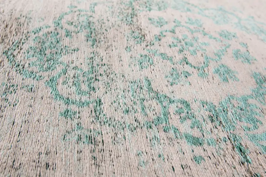 Gray and Green Medallion Non Skid Area Rug Photo 8