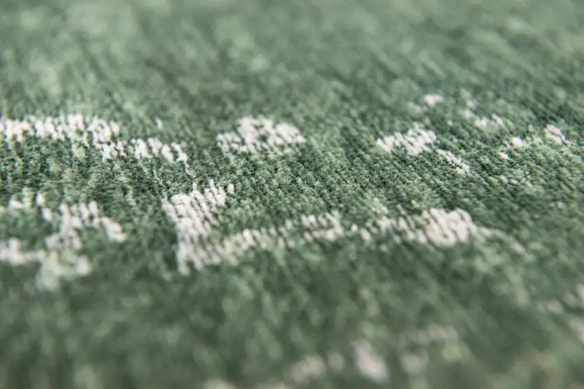 Gray and Green Medallion Non Skid Area Rug Photo 8