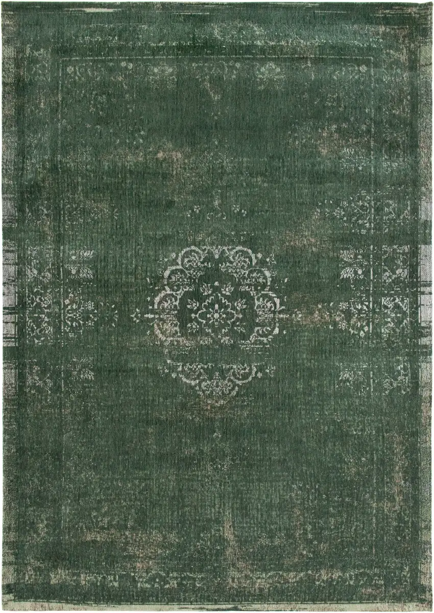 Gray and Green Medallion Non Skid Area Rug Photo 2