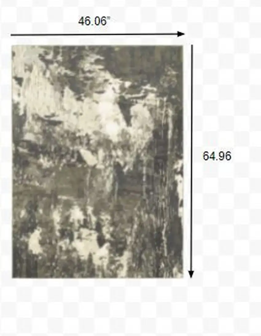 Gray And Ivory Abstract Area Rug Photo 9
