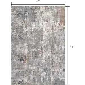 Photo of Gray and Ivory Abstract Area Rug