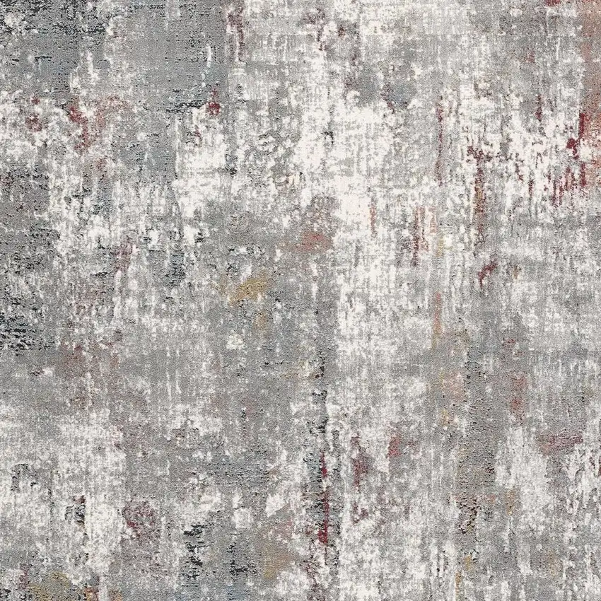 Gray And Ivory Abstract Area Rug Photo 5