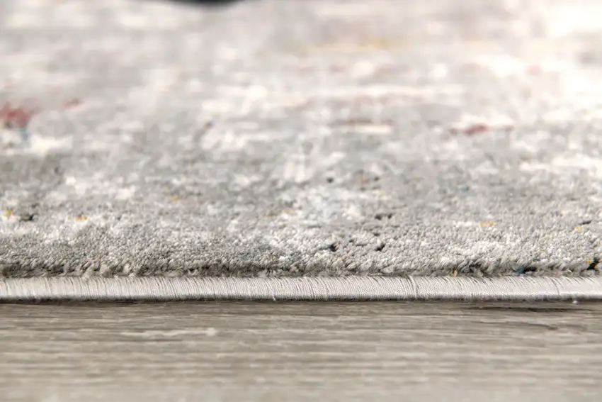 5' X 8' Gray And Ivory Abstract Area Rug Photo 8