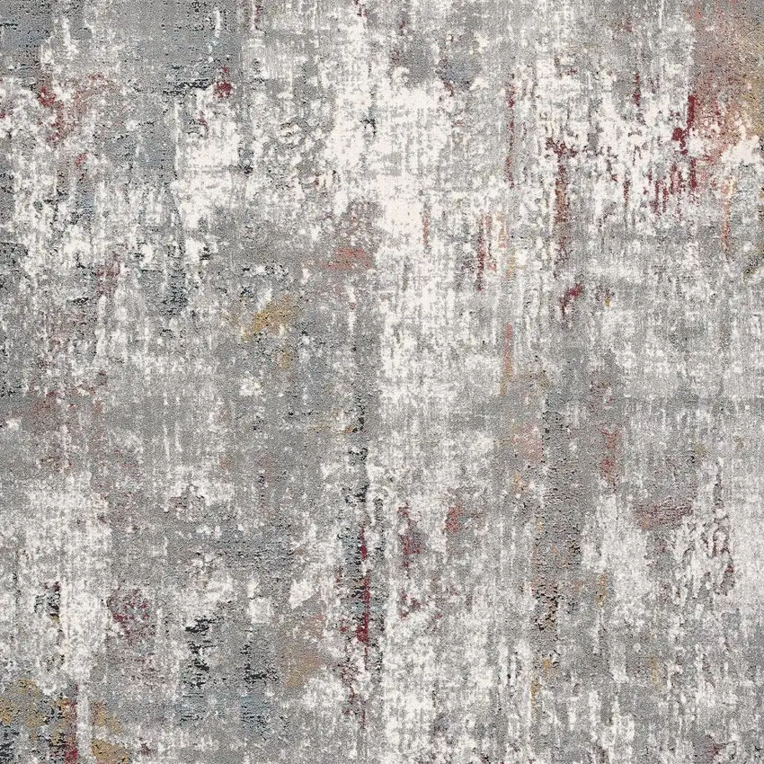 Gray And Ivory Abstract Area Rug Photo 2