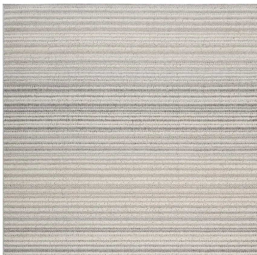 Gray and Ivory Abstract Area Rug Photo 4