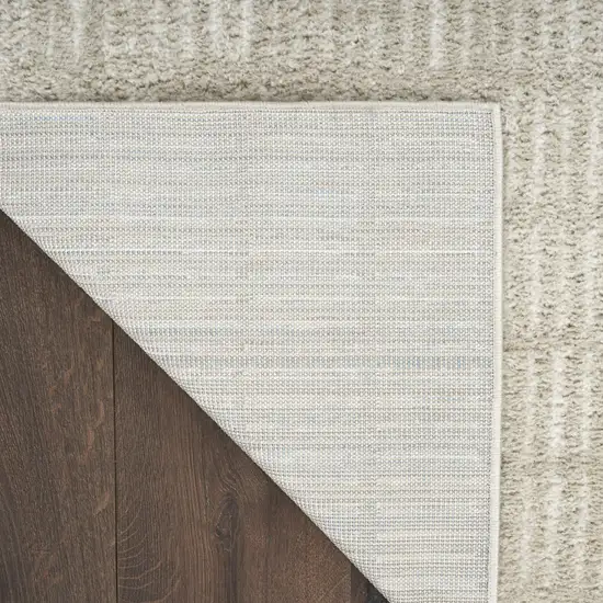 Gray and Ivory Abstract Area Rug Photo 6