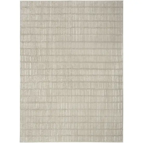 Gray and Ivory Abstract Area Rug Photo 2