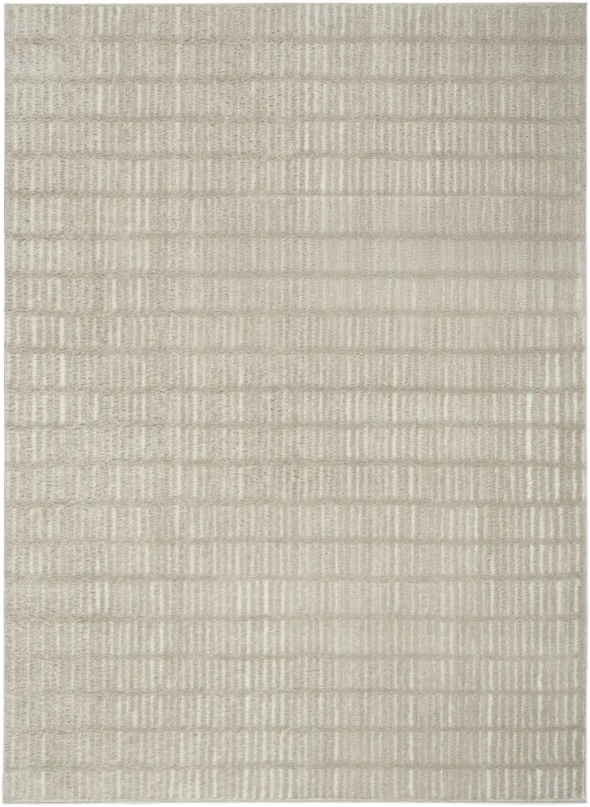 Gray and Ivory Abstract Area Rug Photo 2