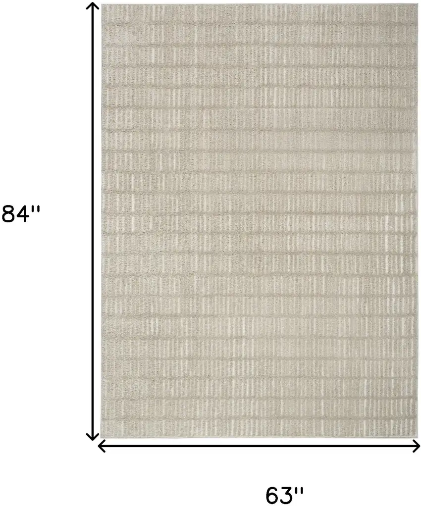 Gray and Ivory Abstract Area Rug Photo 3