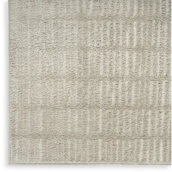 Gray and Ivory Abstract Area Rug Photo 9