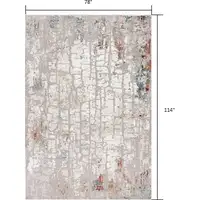 Photo of Gray and Ivory Abstract Branches Area Rug
