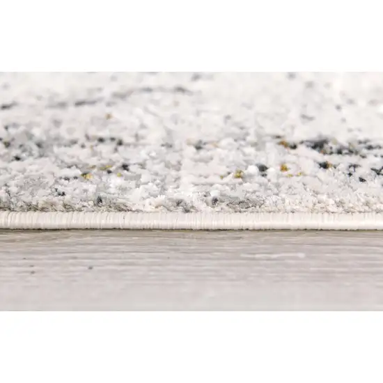 Gray and Ivory Abstract Distressed Area Rug Photo 3