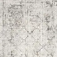 Photo of Gray and Ivory Abstract Distressed Area Rug