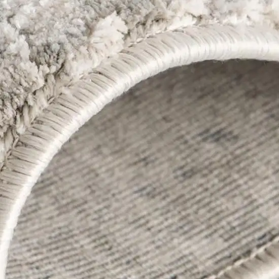 Gray and Ivory Abstract Area Rug Photo 8