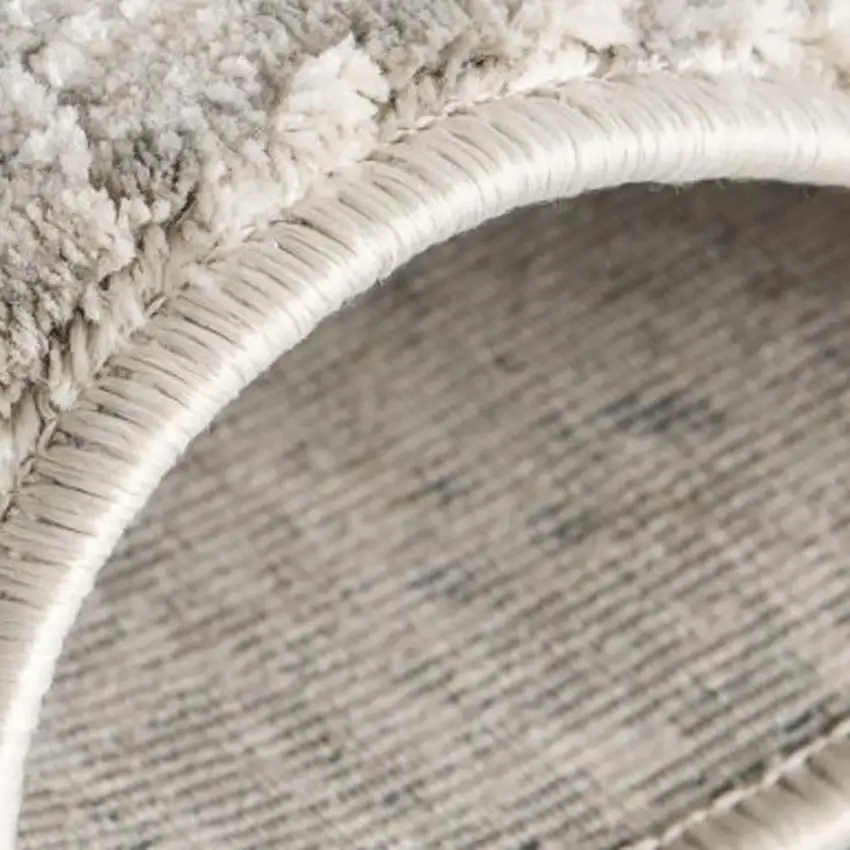Gray and Ivory Abstract Area Rug Photo 8