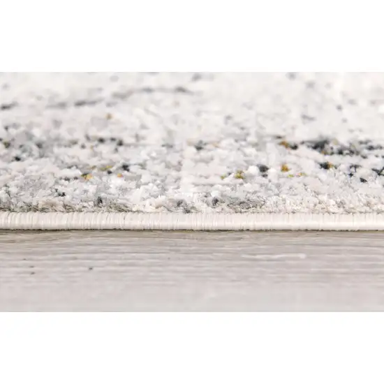 Gray and Ivory Abstract Distressed Area Rug Photo 9